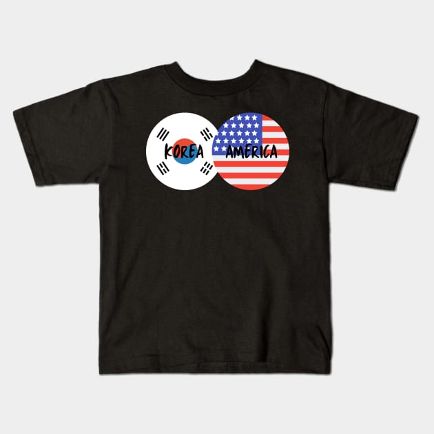 Korean American - Korea, America Kids T-Shirt by The Korean Rage